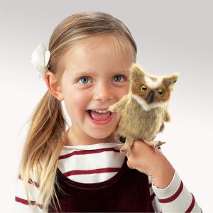 Puppet – Meet Moonbeam, the Great Horned Owl (finger puppet)