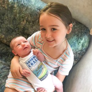 Sonoma Coast onesie for infants.  Available in teal blue only.