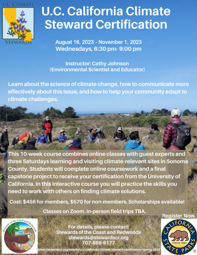U.C. California Climate Steward Certification Fall 2023