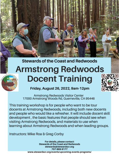 2022 Armstrong Redwoods Docent Training-August