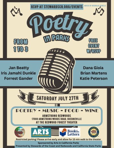 Poetry in Parks - July 27 at the Forest Theater