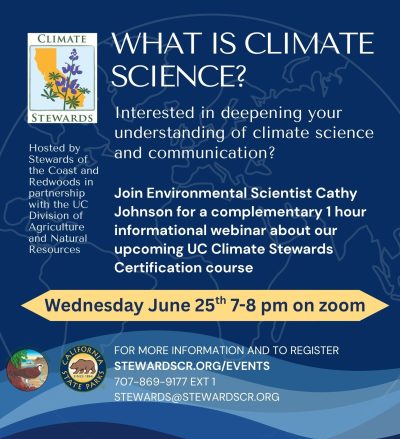 2025 U.C. California Climate Stewards complimentary info webinar June