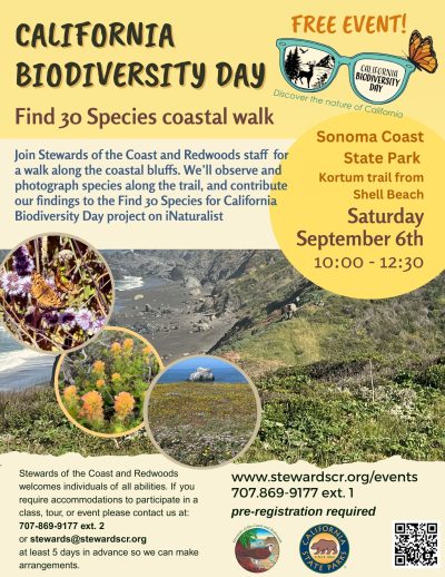 2025 California Biodiversity Day Sonoma Coast