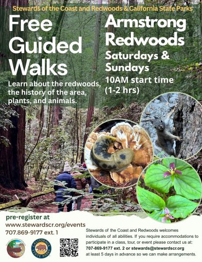 2026 Free Guided Walks at Armstrong Redwoods State Natural Reserve