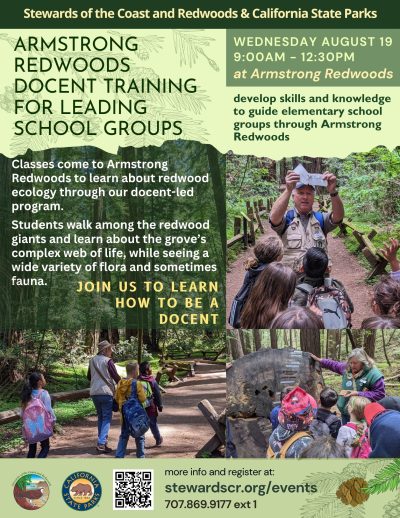 2026 Redwood Ecology Docent Training for leading school groups August